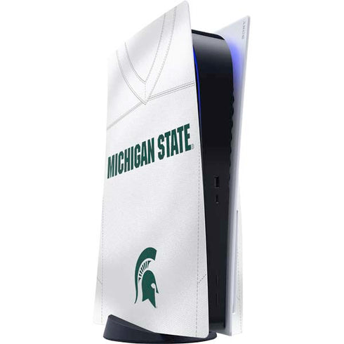 Michigan State University White Jersey PS5 Console Skin